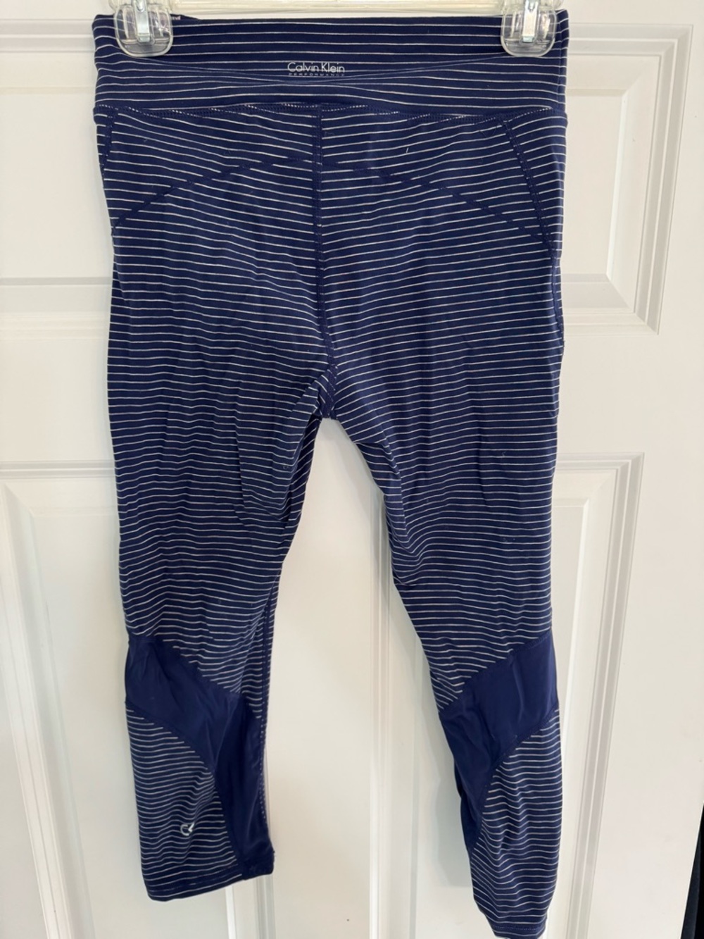 Jordan Navy and White Striped Leggings